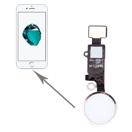 Home Button, Not Supporting Fingerprint Identification for iPhone 7(Silver)-garmade.com