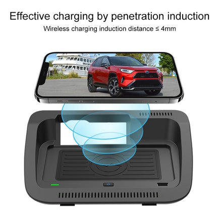 Car Fast Charging Wireless Charger for Toyota RAV4 / Veranda 2019-2021, Left Driving(Black)-garmade.com