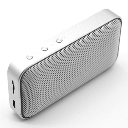 BT209 Outdoor Portable Ultra-thin Mini Wireless Bluetooth Speaker, Support TF Card & Hands-free Calling (Silver)-garmade.com