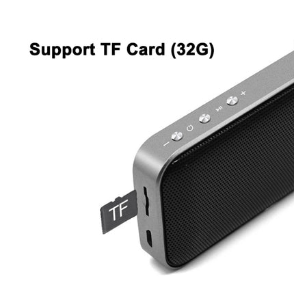 BT209 Outdoor Portable Ultra-thin Mini Wireless Bluetooth Speaker, Support TF Card & Hands-free Calling (Silver)-garmade.com