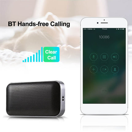 BT209 Outdoor Portable Ultra-thin Mini Wireless Bluetooth Speaker, Support TF Card & Hands-free Calling (Silver)-garmade.com