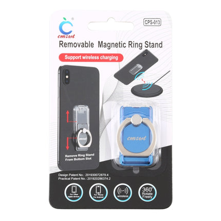 CPS-013 360 Degrees Rotate Freely Removable Magnetic Ring Stand Phone Holder, Support Wireless Charging(Blue)-garmade.com