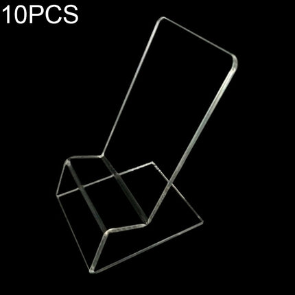 10 PCS Acrylic Mobile Phone Display Stand Holder(Transparent)-garmade.com
