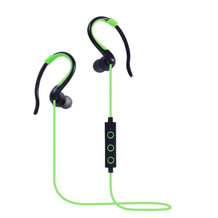 008 In-Ear Ear Hook Wire Control Sport Wireless Bluetooth Earphones with Mic, Support Handfree Call, For iPad, iPhone, Galaxy, Huawei, Xiaomi, LG, HTC and Other Smart Phones(Green)-garmade.com