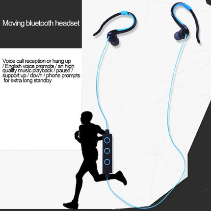 008 In-Ear Ear Hook Wire Control Sport Wireless Bluetooth Earphones with Mic, Support Handfree Call, For iPad, iPhone, Galaxy, Huawei, Xiaomi, LG, HTC and Other Smart Phones(Blue)-garmade.com