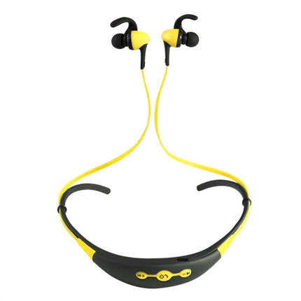 BT-54 In-Ear Wire Control Sport Neckband Wireless Bluetooth Earphones with Mic & Ear Hook, Support Handfree Call, For iPad, iPhone, Galaxy, Huawei, Xiaomi, LG, HTC and Other Smart Phones(Yellow)-garmade.com