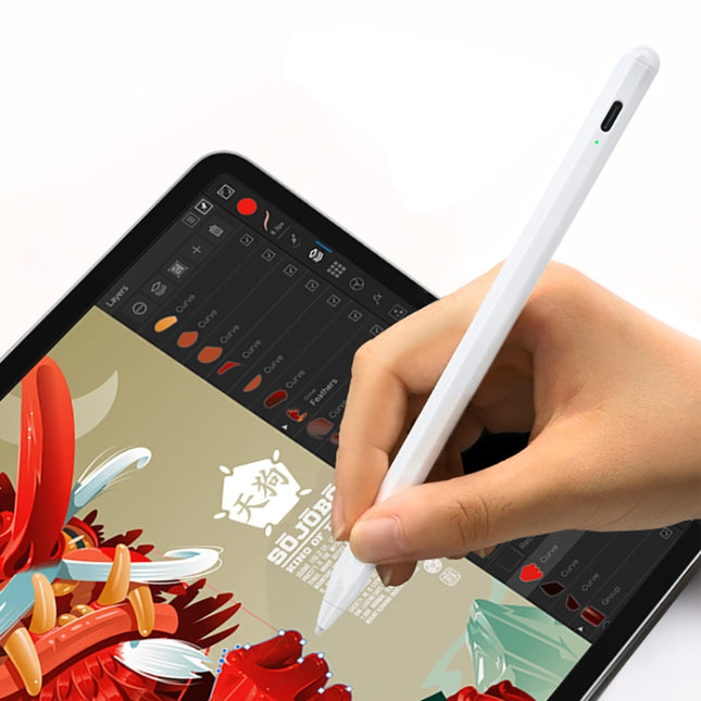 JOYROOM JR-K12 Zhen Miao Series Automatic Dual-mode Capacitive Stylus Pen (White)-garmade.com