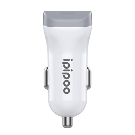 ipipoo XP-3 Dual USB Car Fast Charging Charger with Android Line(White)-garmade.com