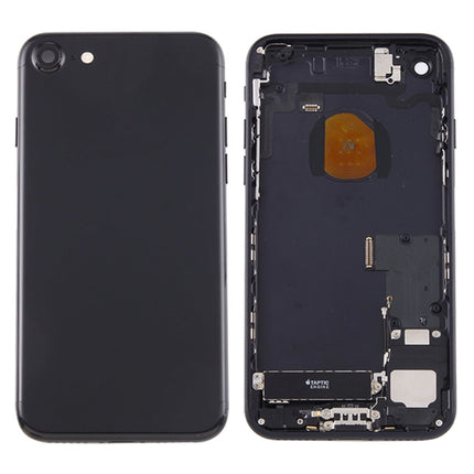 Battery Back Cover Assembly with Card Tray for iPhone 7(Jet Black)-garmade.com