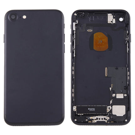 Battery Back Cover Assembly with Card Tray for iPhone 7 (Black)-garmade.com