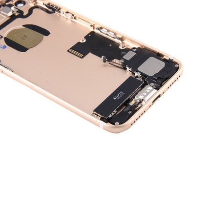 Battery Back Cover Assembly with Card Tray for iPhone 7 (Gold)-garmade.com