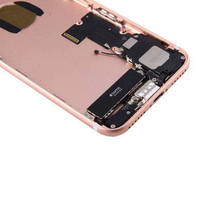Battery Back Cover Assembly with Card Tray for iPhone 7(Rose Gold)-garmade.com