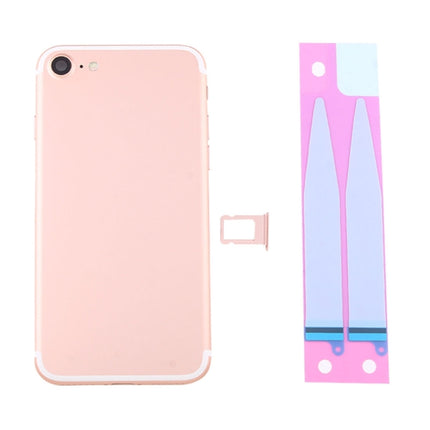 Battery Back Cover Assembly with Card Tray for iPhone 7(Rose Gold)-garmade.com