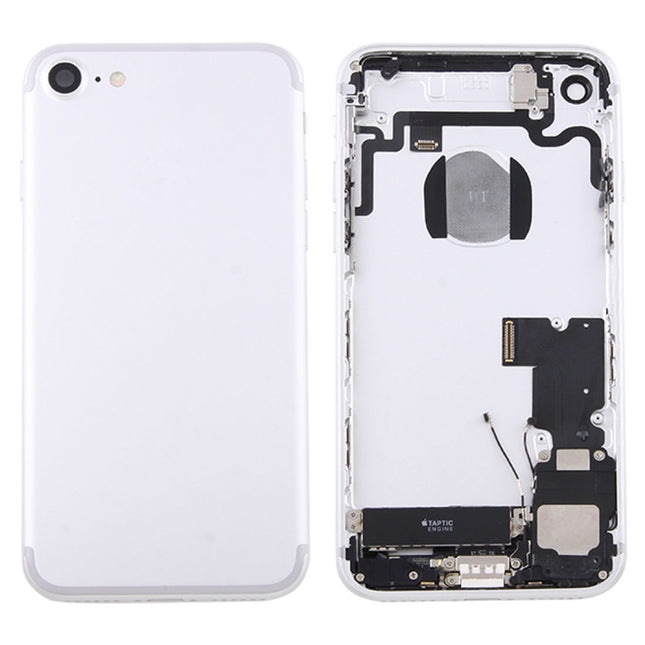 Battery Back Cover Assembly with Card Tray for iPhone 7(Silver)-garmade.com