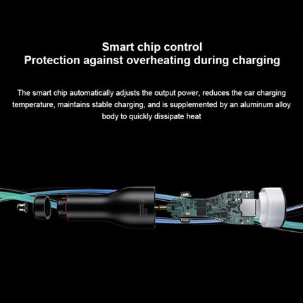 Original Huawei P0006 Dual USB Interface Super Fast Charging Car Charger (Max 66W) (Black)-garmade.com