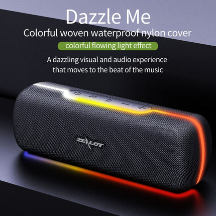 ZEALOT S55 Portable Stereo Bluetooth Speaker with Built-in Mic, Support Hands-Free Call & TF Card & AUX (Blue)-garmade.com
