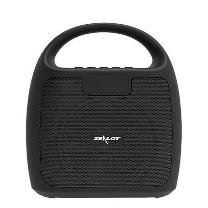 ZEALOT S42 Portable FM Radio Wireless Bluetooth Speaker with Built-in Mic, Support Hands-Free Call & TF Card & AUX (Black)-garmade.com