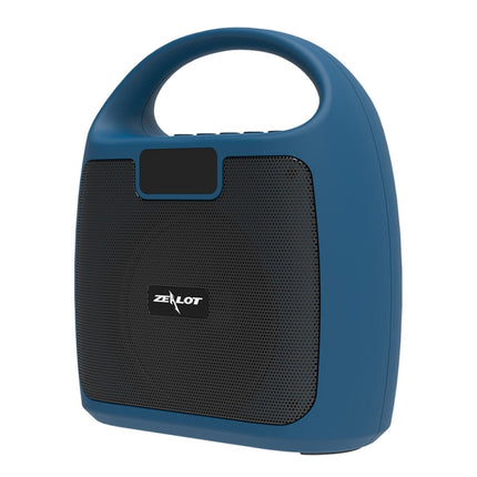 ZEALOT S42 Portable FM Radio Wireless Bluetooth Speaker with Built-in Mic, Support Hands-Free Call & TF Card & AUX (Lake Blue)-garmade.com