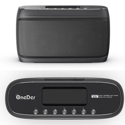 OneDer D1 60W Portable HiFi Bass Wireless Bluetooth Speaker, Support Hands-free / USB / AUX / TF (Grey)-garmade.com