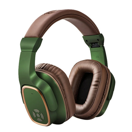 OneDer S2 Head-mounted Wireless Bluetooth Version 5.0 Headset Headphones, with Mic, Handsfree, TF Card, USB Drive, AUX, FM Function (Green)-garmade.com