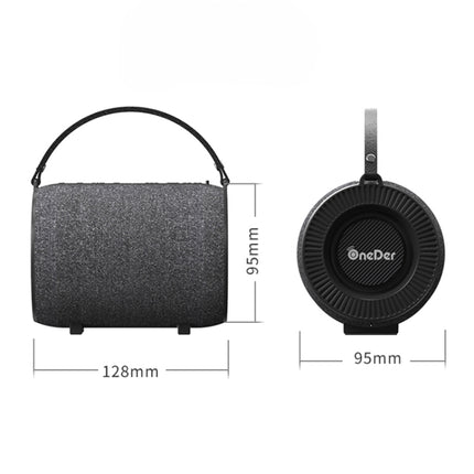 Oneder V3 Outdoor Hand-held Wireless Bluetooth Speaker, Support Hands-free & FM & TF Card & AUX & USB Drive (Black)-garmade.com