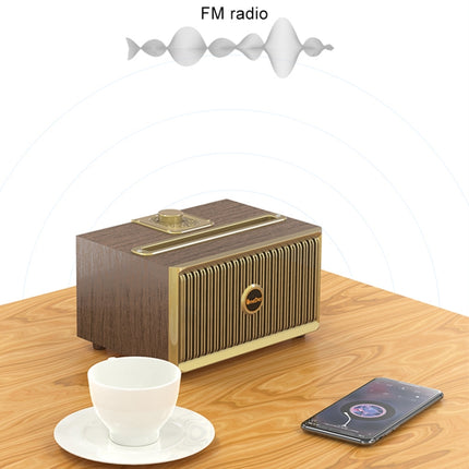 Oneder V6 Portable Wireless Bluetooth Speaker, Support Hands-free & FM & TF Card & AUX & USB Drive (Bronze)-garmade.com