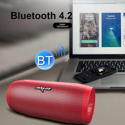 ZEALOT S16 Portable Smart Touch Stereo Heavy Bass Wireless Bluetooth Speaker with Built-in Mic, Support Hands-Free Call & TF Card & AUX (Blue)-garmade.com