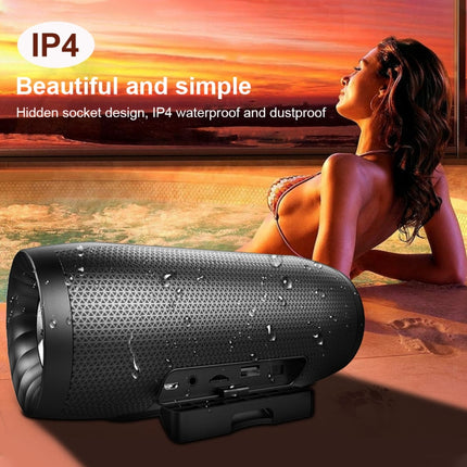 ZEALOT S16 Portable Smart Touch Stereo Heavy Bass Wireless Bluetooth Speaker with Built-in Mic, Support Hands-Free Call & TF Card & AUX (Red)-garmade.com