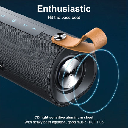 ZEALOT S30 Portable Heavy Bass Stereo Wireless Bluetooth Speaker with Built-in Mic, Support Hands-Free Call & TF Card & AUX(Lake Blue)-garmade.com