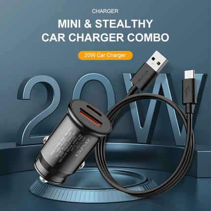 awei C-706 20W PD Type-C + QC 3.0 Type-A Car Charger with CL-110T Data Cable-garmade.com