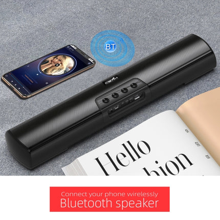 HXSJ Q3 Bluetooth 5.0 Household Extended Desktop Wall-hanging Wireless Bass Bluetooth Speaker(Black)-garmade.com