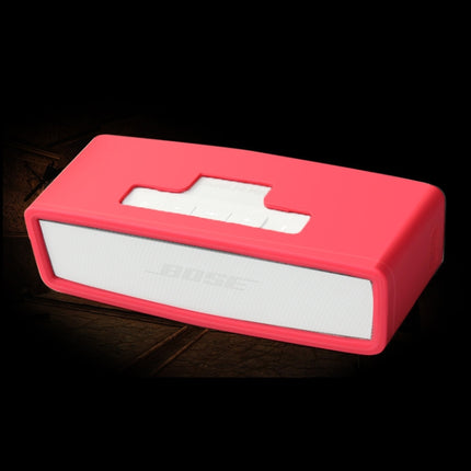 Portable Shockproof Soft Silica Gel Bluetooth Speaker Protective Case for Bose Soundlink Mini 1 / 2(Rose Red)-garmade.com