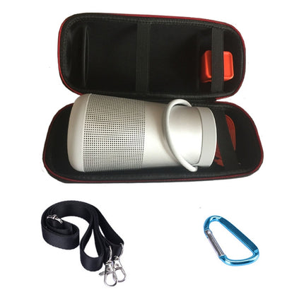 Portable Shockproof Bluetooth Speaker Single Shoulder Protective Box Storage Bag for BOSE Soundlink Revolve+ (Black Grey)-garmade.com
