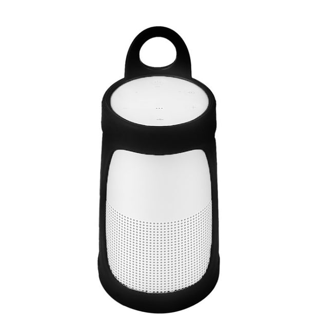 Portable Silica Gel Bluetooth Speaker Protective Case for BOSE Soundlink Revolve+ (Black)-garmade.com