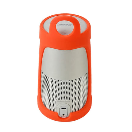 Portable Silica Gel Bluetooth Speaker Protective Case for BOSE Soundlink Revolve+ (Black)-garmade.com
