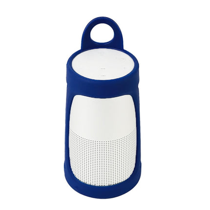 Portable Silica Gel Bluetooth Speaker Protective Case for BOSE Soundlink Revolve+ (Dark Blue)-garmade.com