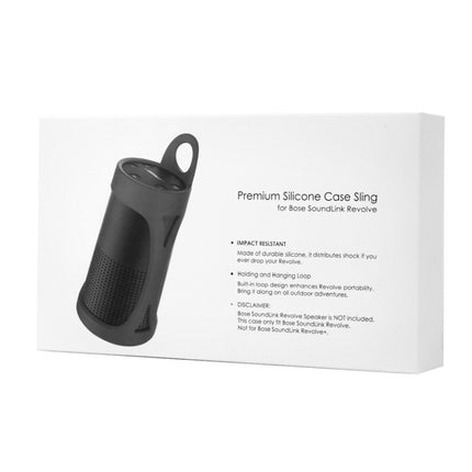 Portable Silica Gel Bluetooth Speaker Protective Case for BOSE Soundlink Revolve+ (Dark Blue)-garmade.com