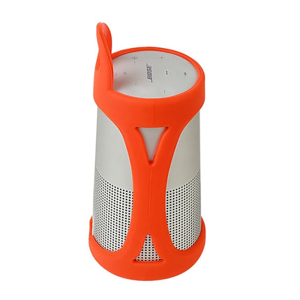 Portable Silica Gel Bluetooth Speaker Protective Case for BOSE Soundlink Revolve+ (Orange)-garmade.com