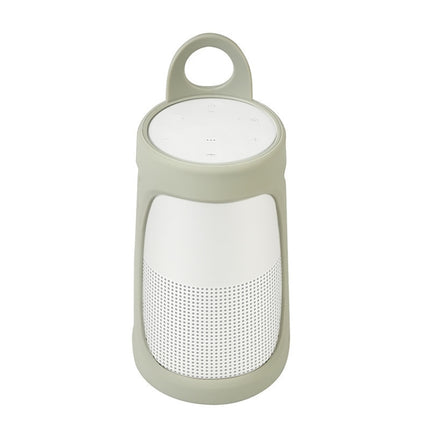 Portable Silica Gel Bluetooth Speaker Protective Case for BOSE Soundlink Revolve+ (Silver Grey)-garmade.com