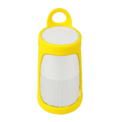 Portable Silica Gel Bluetooth Speaker Protective Case for BOSE Soundlink Revolve+ (Yellow)-garmade.com