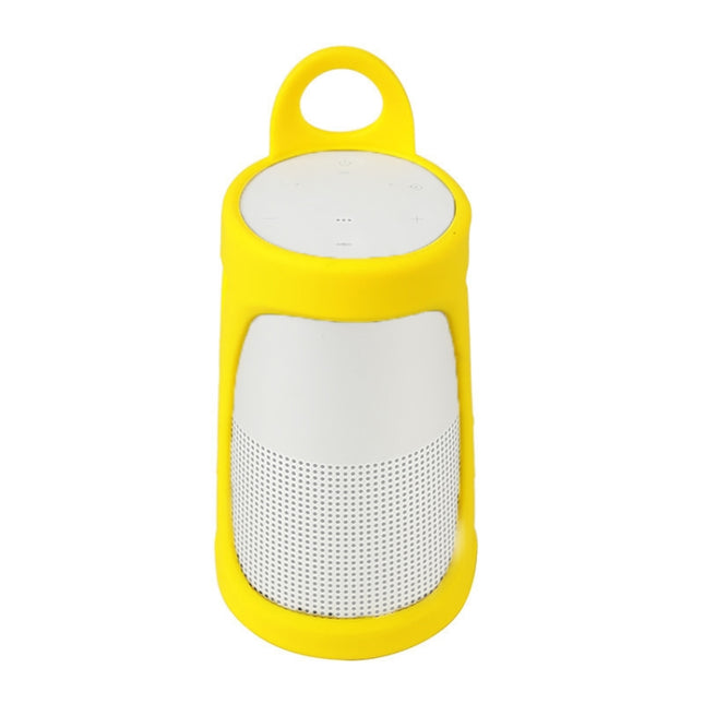 Portable Silica Gel Bluetooth Speaker Protective Case for BOSE Soundlink Revolve+ (Yellow)-garmade.com