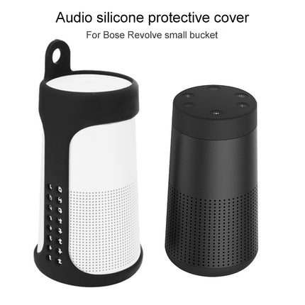 Portable Shockproof Silica Gel Bluetooth Speaker Protective Case for Bose Soundlink Revolve (Black)-garmade.com