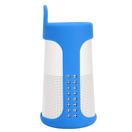 Portable Shockproof Silica Gel Bluetooth Speaker Protective Case for Bose Soundlink Revolve (Blue)-garmade.com