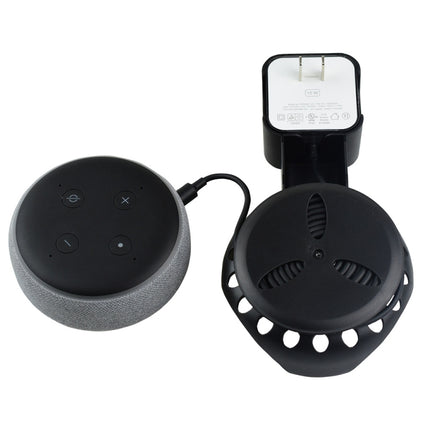 Portable Smart Bluetooth Speaker Holder Wall Plug Power Accessories for Amazon Echo Dot 3(Black)-garmade.com