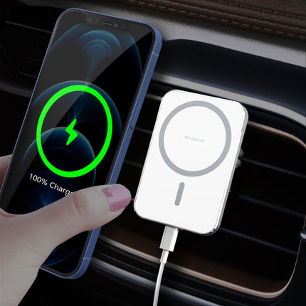 WK WP-U96 Flash Series Magsafe Car Air Outlet Vent Mount Clamp Holder 15W Fast Charging Qi Magnetic Wireless Charger-garmade.com