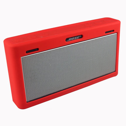 Portable Waterproof Silica Gel Bluetooth Speaker Protective Case for Bose SoundLink III (Red)-garmade.com
