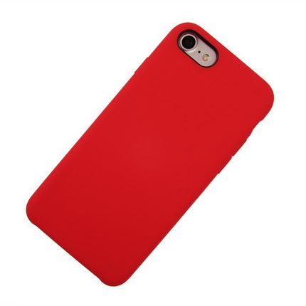For iPhone SE 2020 & 8 & 7 Pure Color Liquid Silicone + PC Shockproof Defender Case(Red)-garmade.com