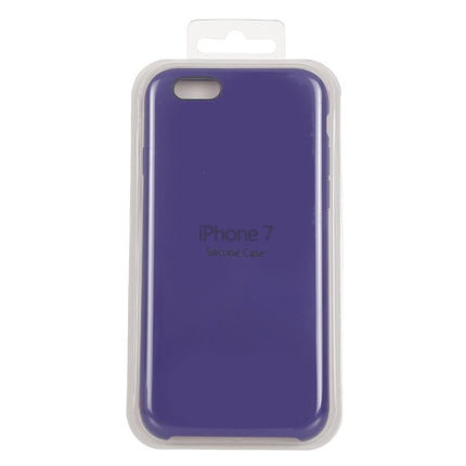 Pure Color Liquid Silicone + PC Shockproof Defender Case For iPhone SE 2020 & 8 & 7(Dark Purple)-garmade.com