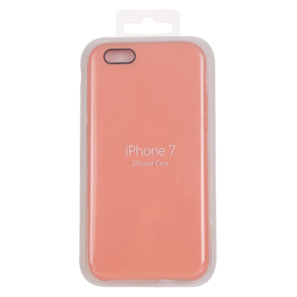 Pure Color Liquid Silicone + PC Shockproof Defender Case For iPhone SE 2020 & 8 & 7(Light Orange)-garmade.com