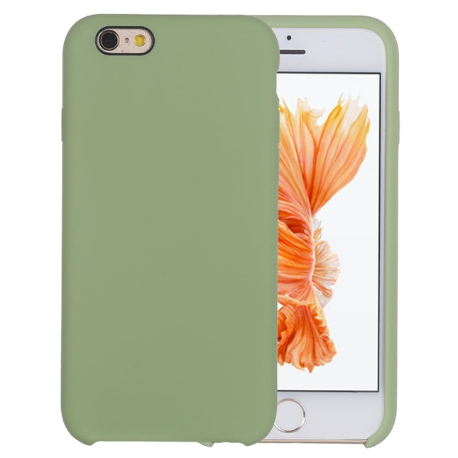 Pure Color Liquid Silicone + PC Shockproof Defender Case For iPhone SE 2020 & 8 & 7(Mint Green)-garmade.com